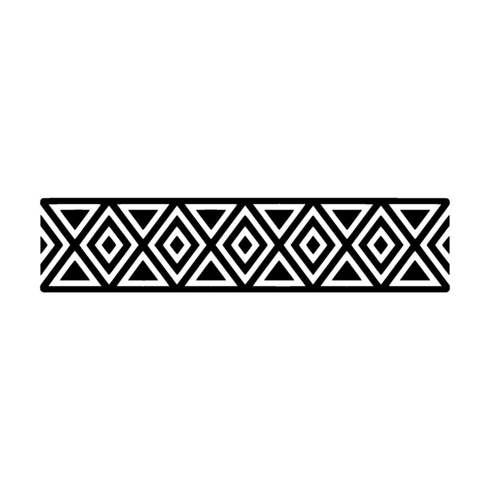Geometric Border, Minimalist Pattern, Black and White, Diamond vector
