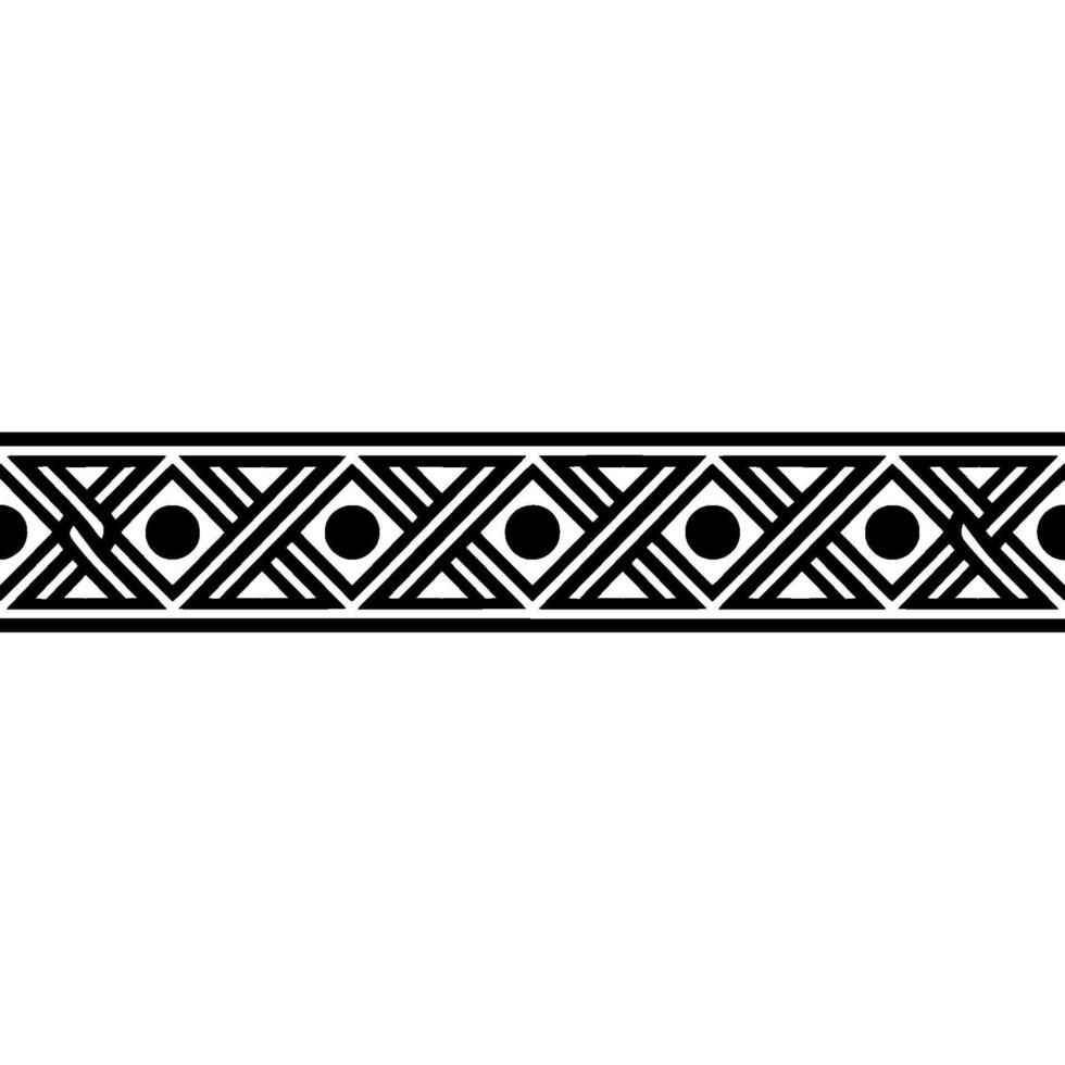 Geometric Deco Border, Minimalist Pattern, alternate version 15 vector
