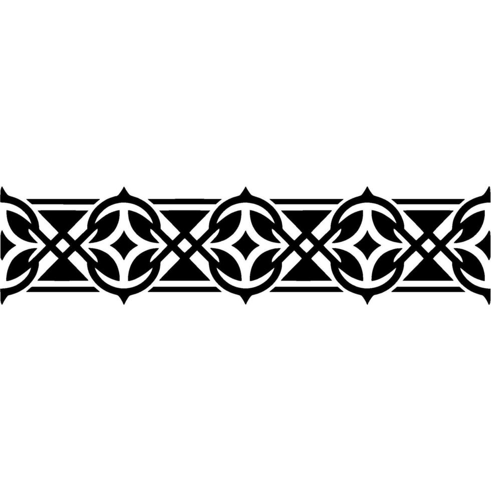 Intricate Black Border Ornament, Celtic vector