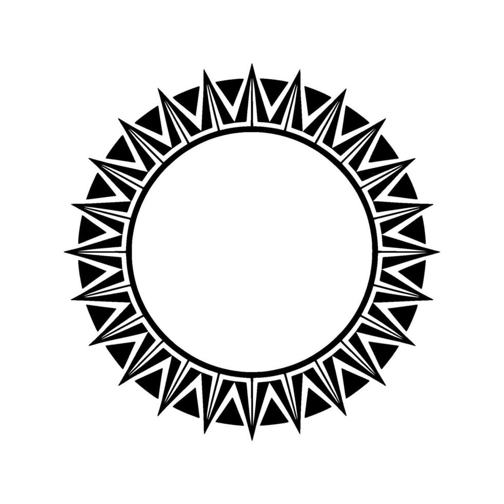 Geometric Sunburst, Minimalist Circle, Stark Contrast vector