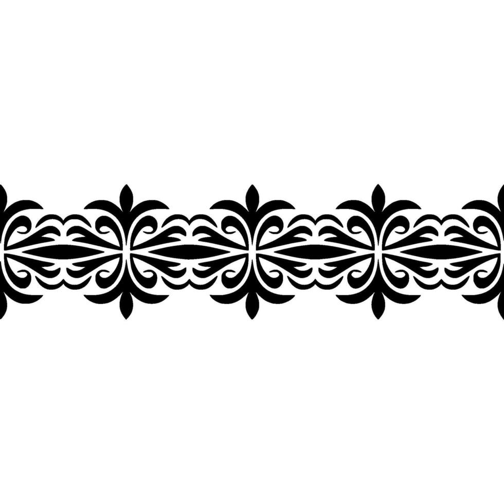 Intricate Black Ornamental Border, Elegant vector