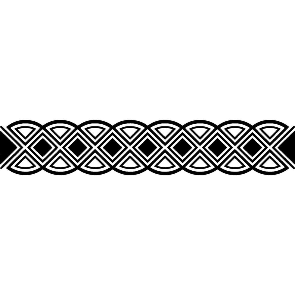 Geometric Deco Border, Elegant Pattern, Minimalist, Repeating vector