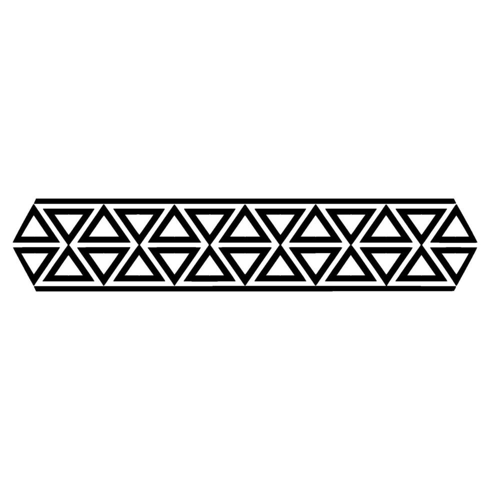 Geometric Tribal Border, Repeating Pattern, Minimalist vector