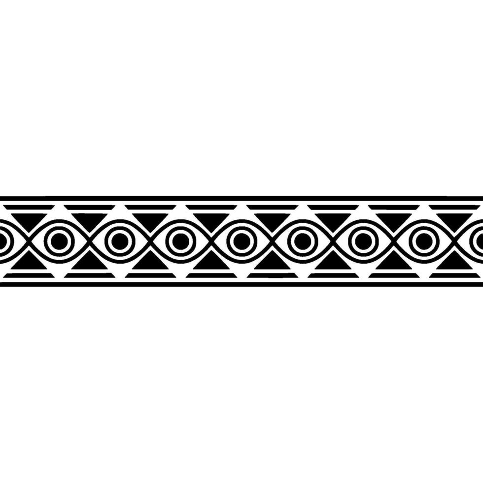 Geometric Deco Border, Minimalist, alternate version 4 vector