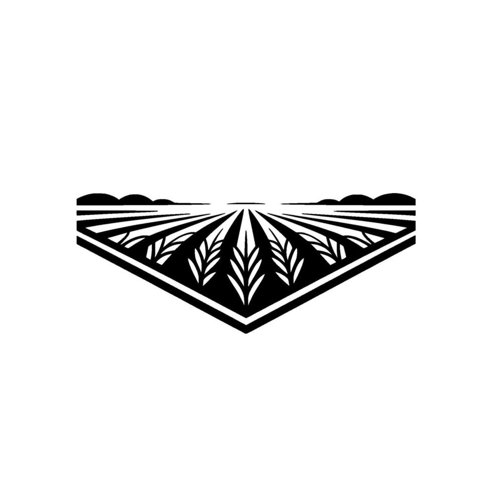 Geometric Harvest Emblem of Growth and Abundance vector