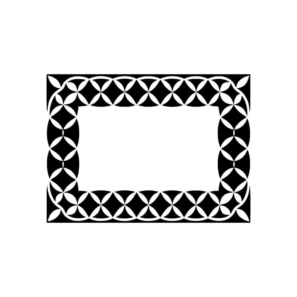 Geometric Frame, Intricate Pattern, Minimalist vector