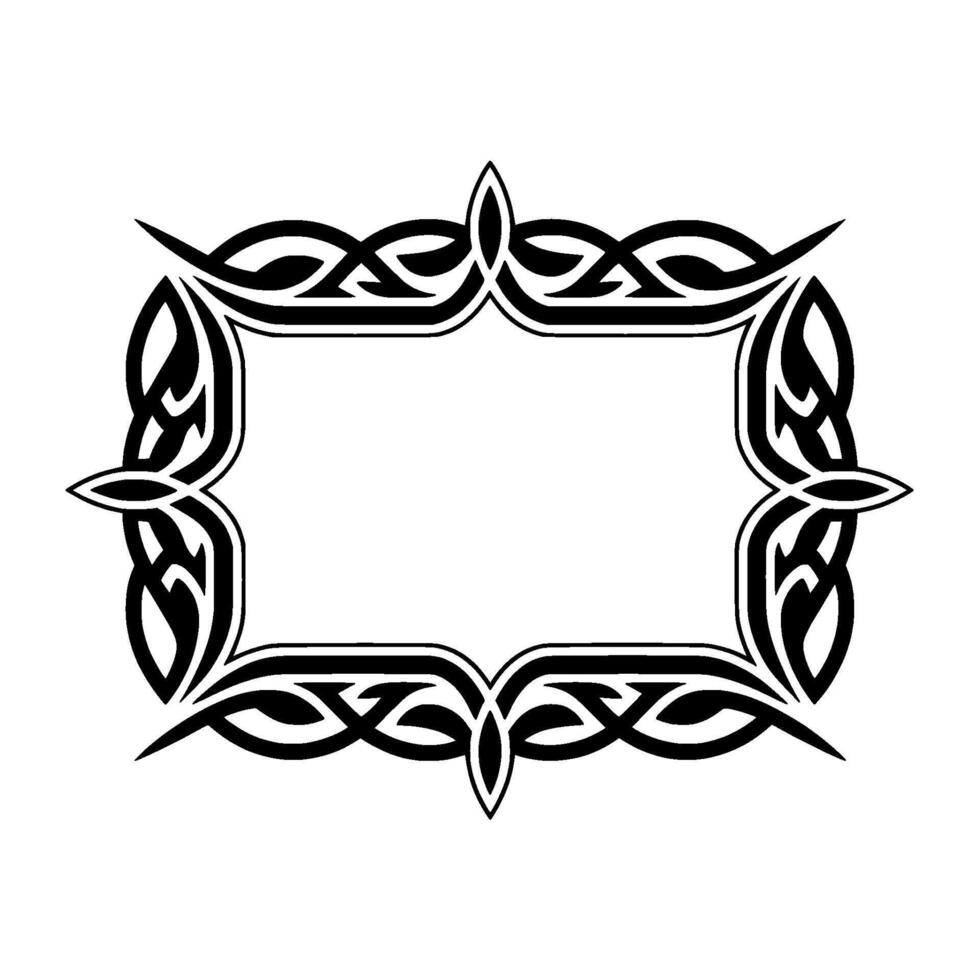 Intricate Tribal Frame, Vintage , Decorative Border vector