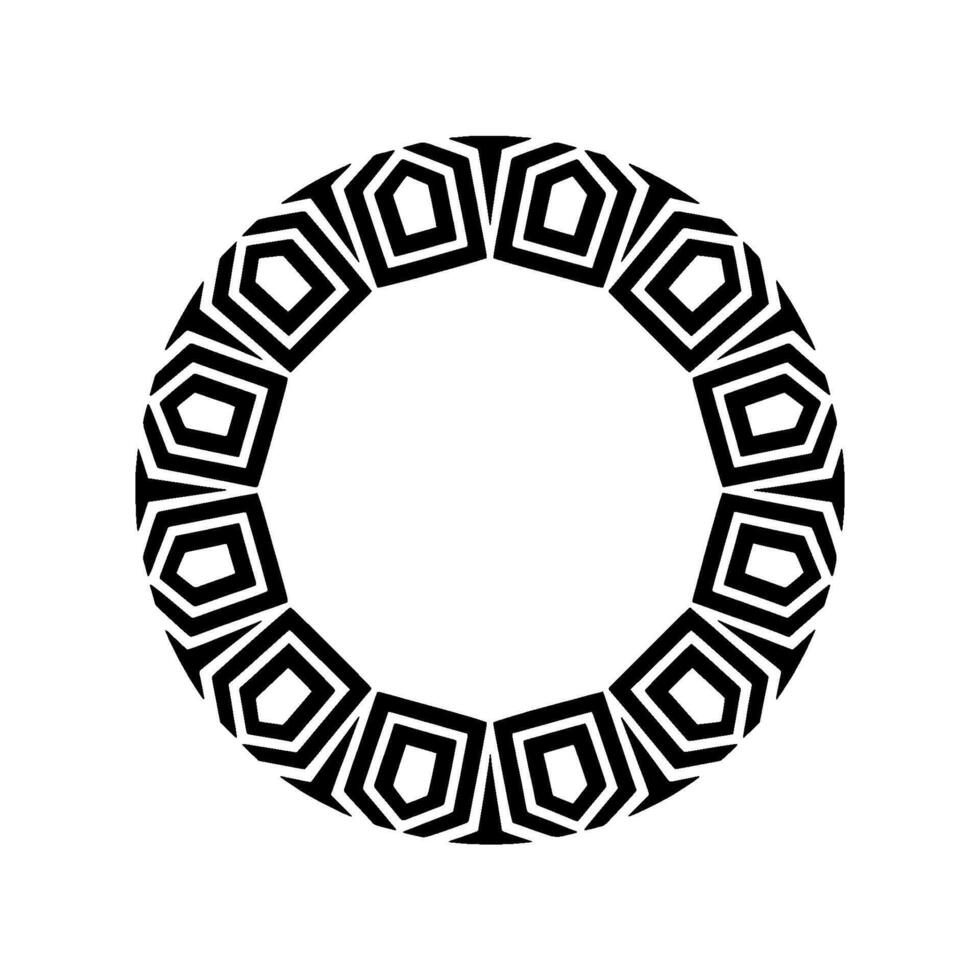Geometric Circle Pattern, Minimalist , Abstract Motif - Monochrome vector
