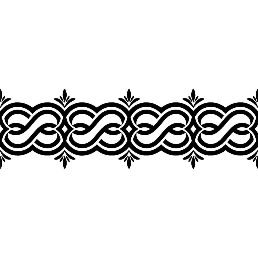 Intricate Celtic Border, Elegant Ornamentation, Knotwork vector