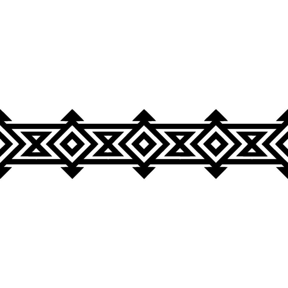 Geometric Tribal Border, Minimalist, Arrow vector