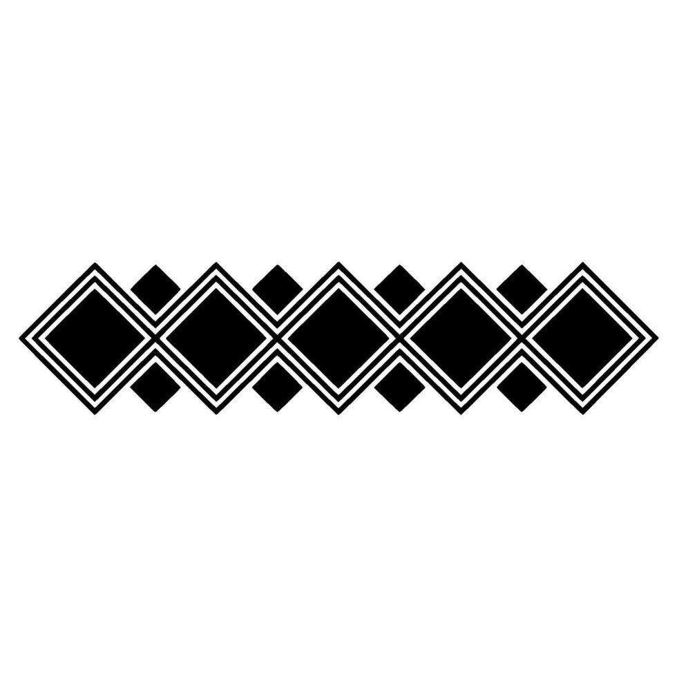 Geometric Diamond Border, Art Deco Style - Pattern vector