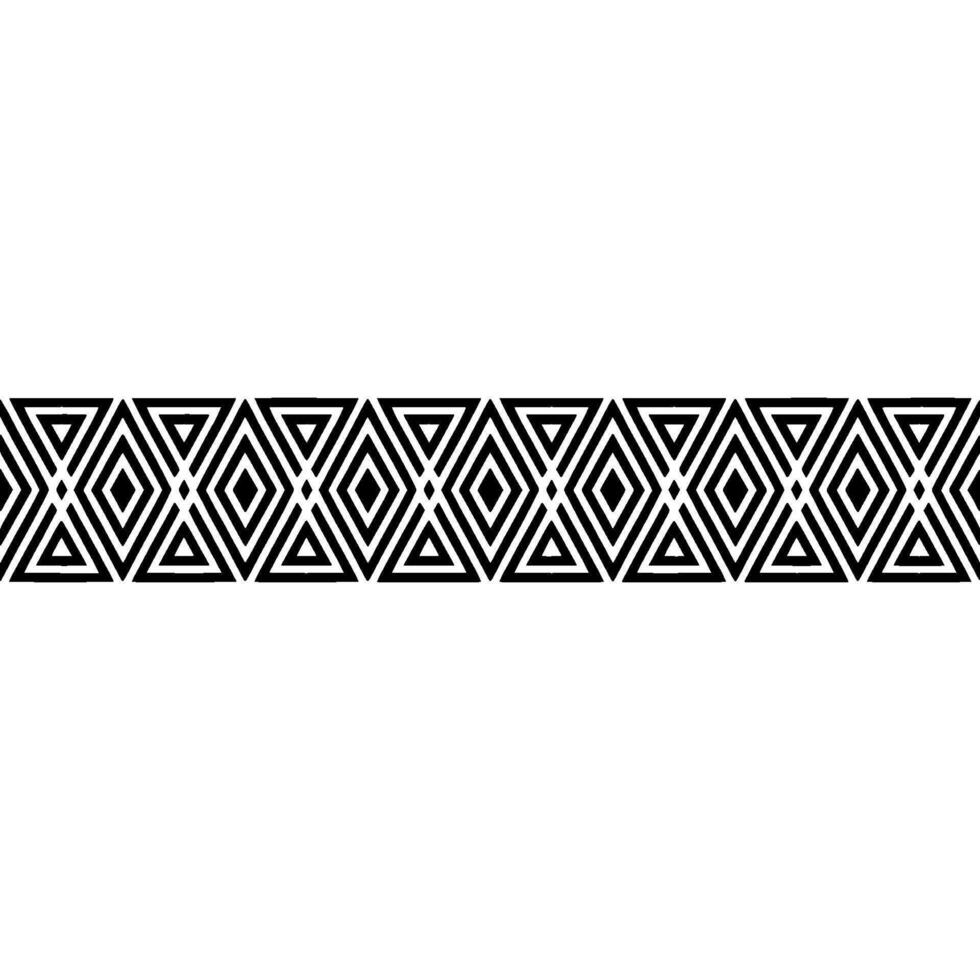 Geometric Border, Minimalist Pattern, Modern, Diamonds vector