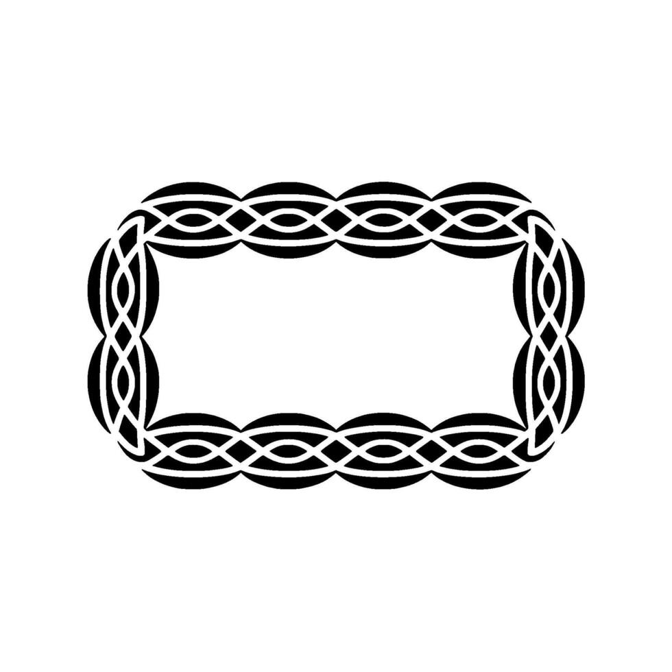 Intricate Celtic Knot Frame, Vintage vector