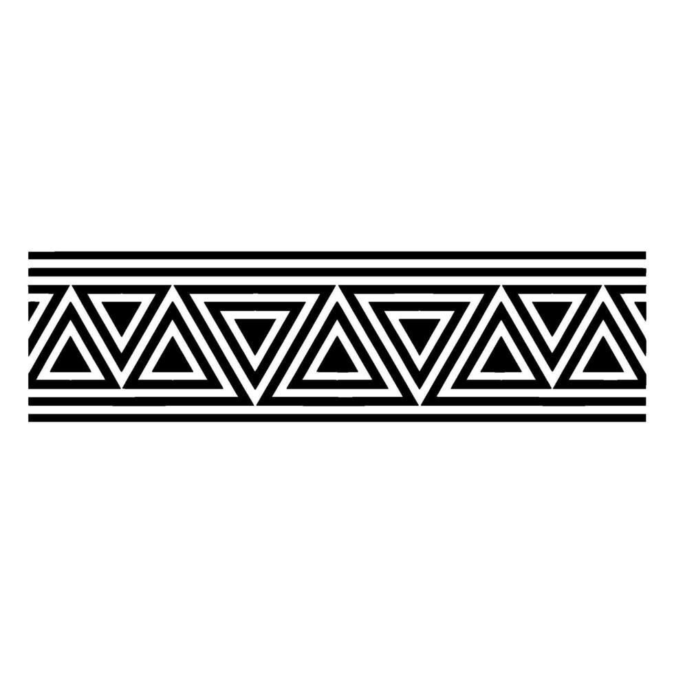 Geometric Border, Minimalist Pattern, Linear, Triangles vector