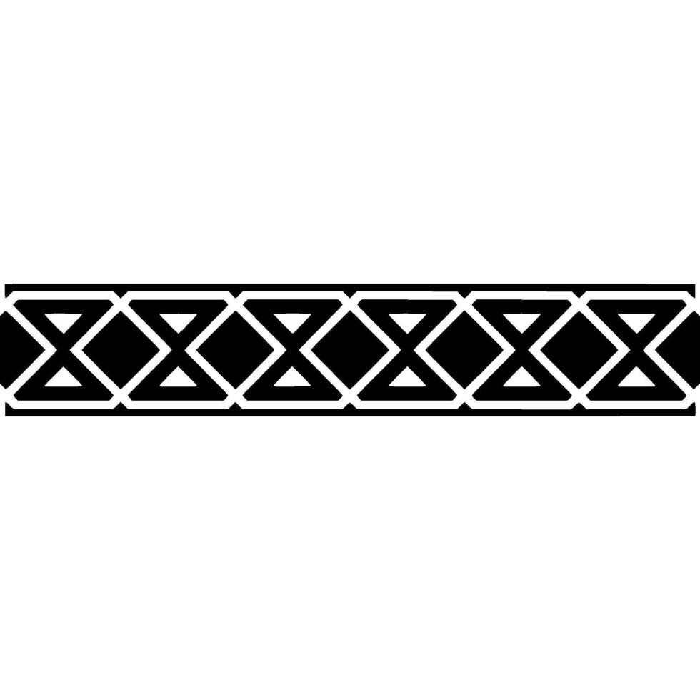 Geometric Border, Black and White Pattern, Art Deco Style vector