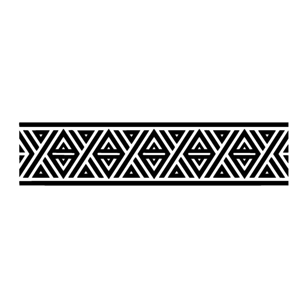 Geometric Tribal Border, Minimalist, alternate version 71 vector