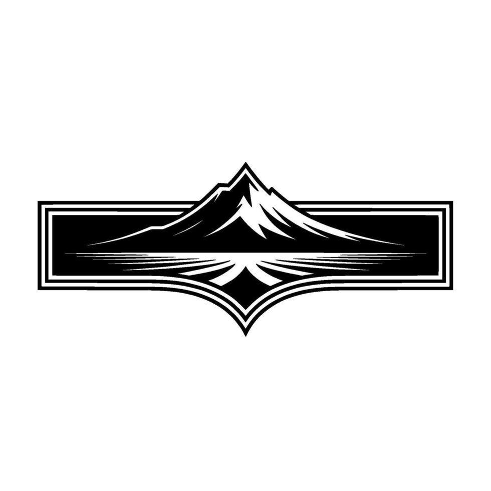Monumental Peak Emblem, Bold Mountain Silhouette vector