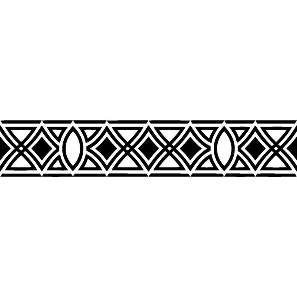 Geometric Border, Art Deco Pattern, Elegant, Blackandwhite vector