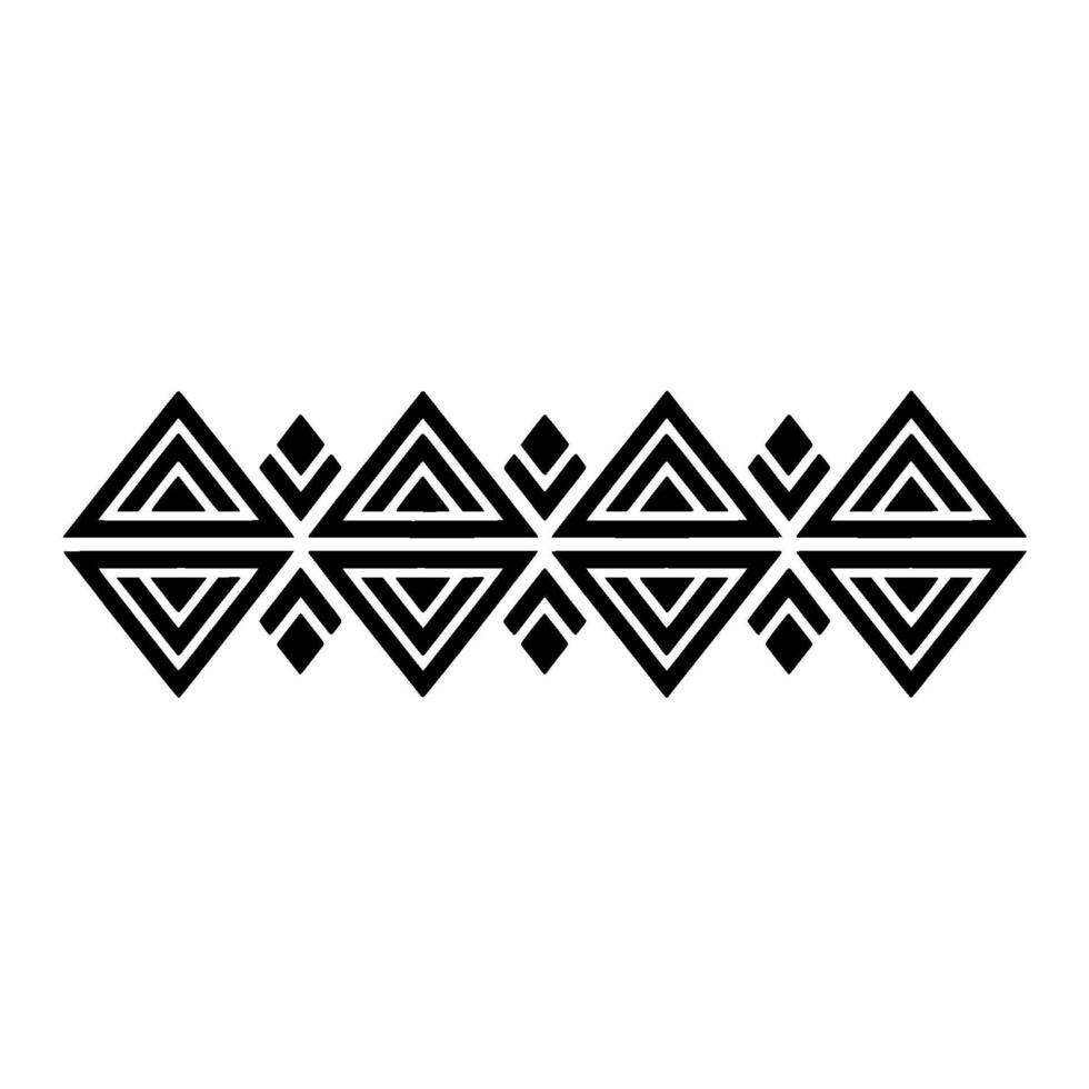 Geometric Tribal Border, Minimalist, alternate version 72 vector