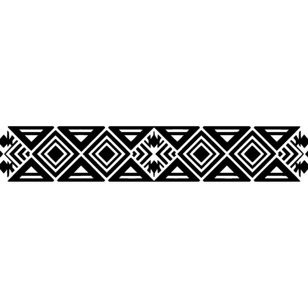 Geometric Tribal Border, Minimalist, Aztec vector
