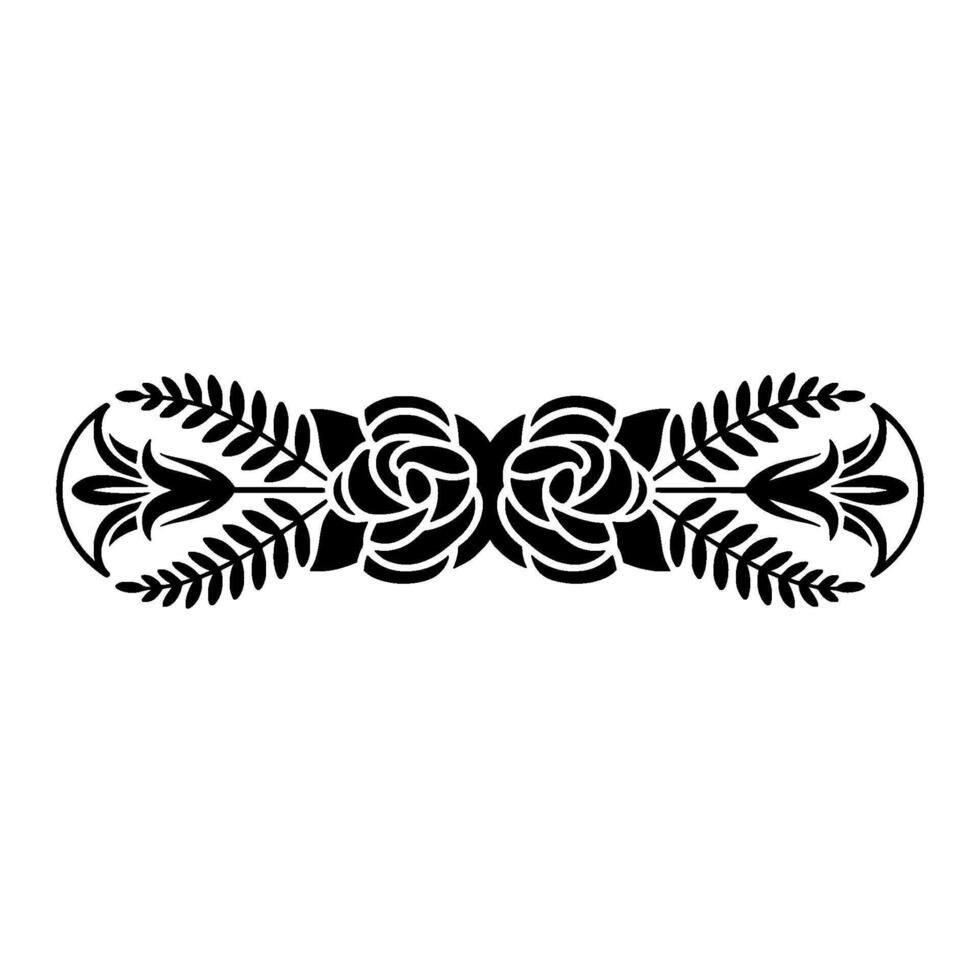 Intricate Floral Border, Vintage , Decorative Element - Art vector