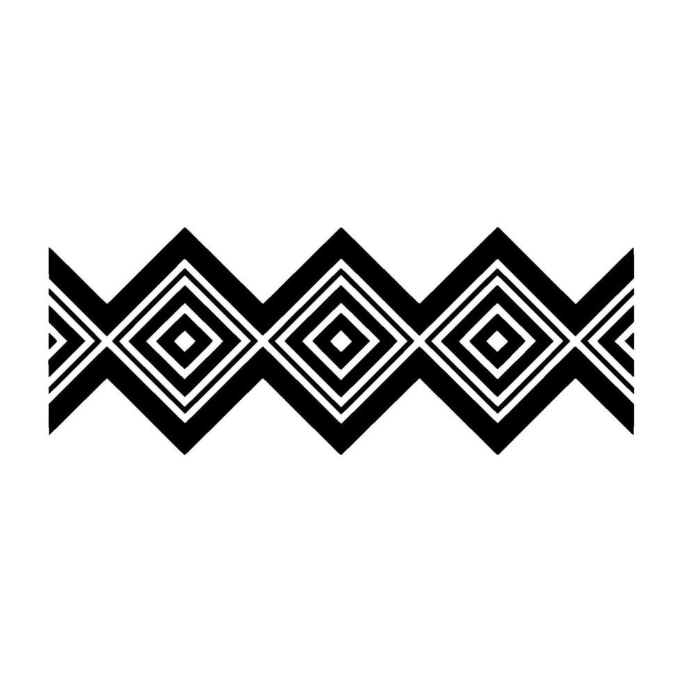 Geometric Zigzag Border, Black and White Pattern vector