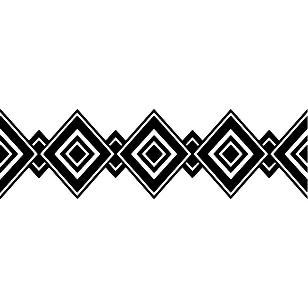 Geometric Border, Black White Diamond Pattern, Minimalist, Abstract vector