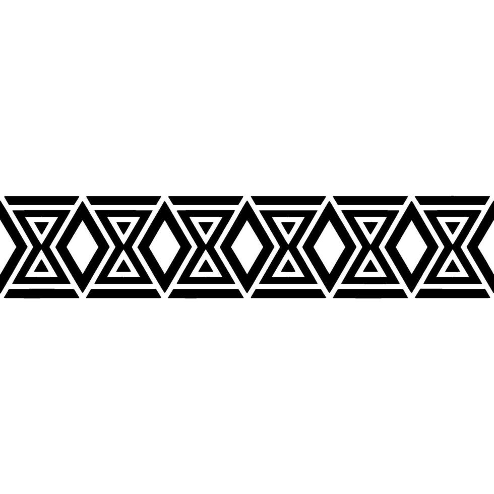 Geometric Deco Border, Minimalist Pattern, Black White, Modern vector