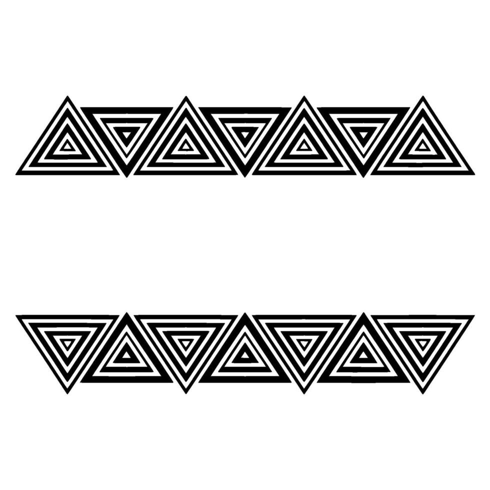 Geometric Tribal Border, Layered Triangles, Minimalist, Pattern vector