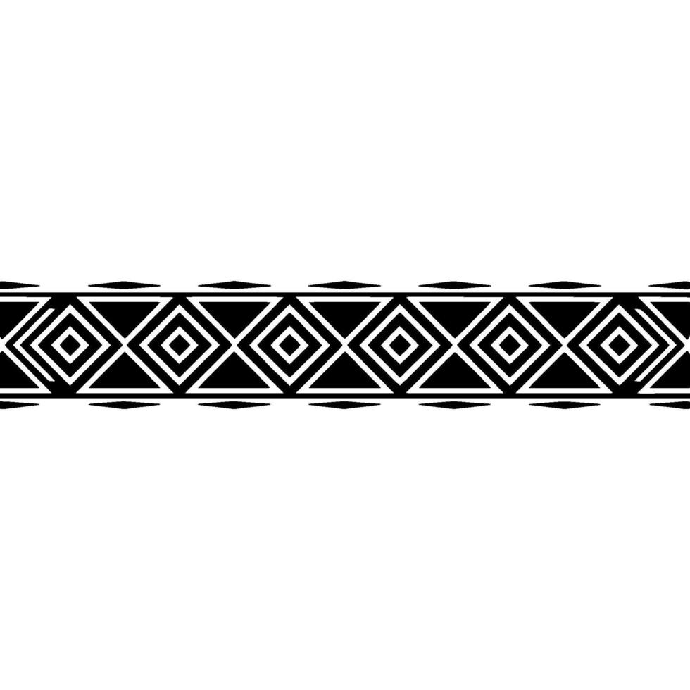 Geometric Tribal Border, Minimalist, alternate version 75 vector