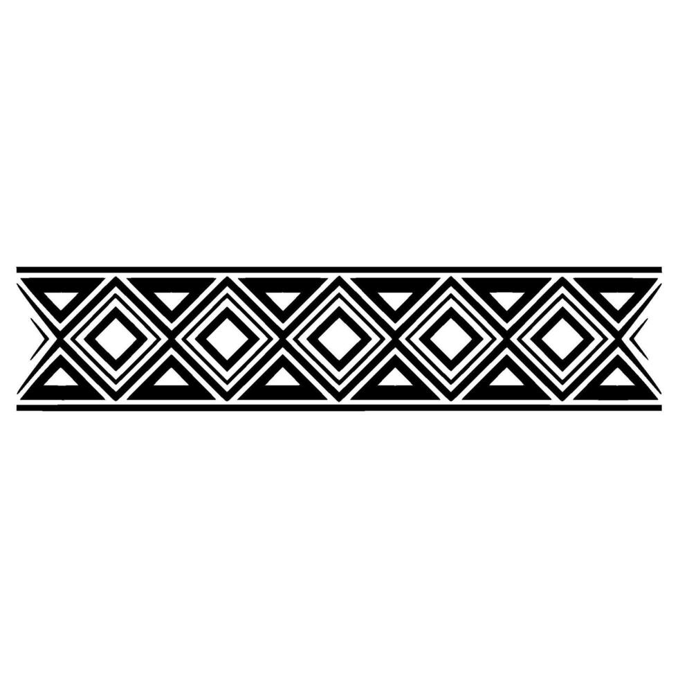 Geometric Tribal Border, Minimalist, alternate version 76 vector