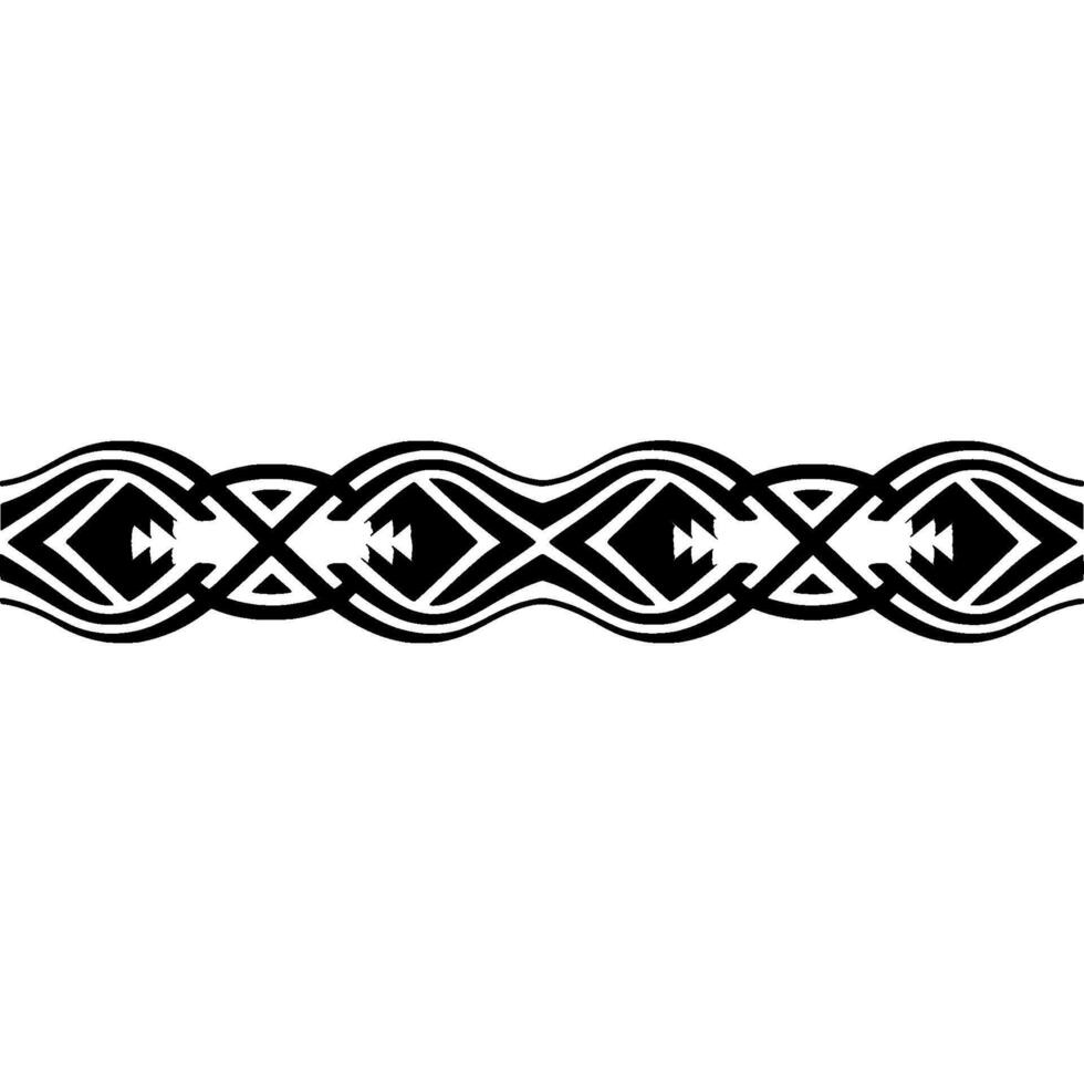 Geometric Wave Border, Stylized Art Deco vector