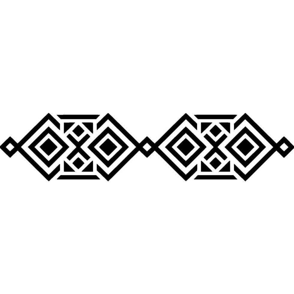 Geometric Tribal Border, Minimalist, alternate version 77 vector