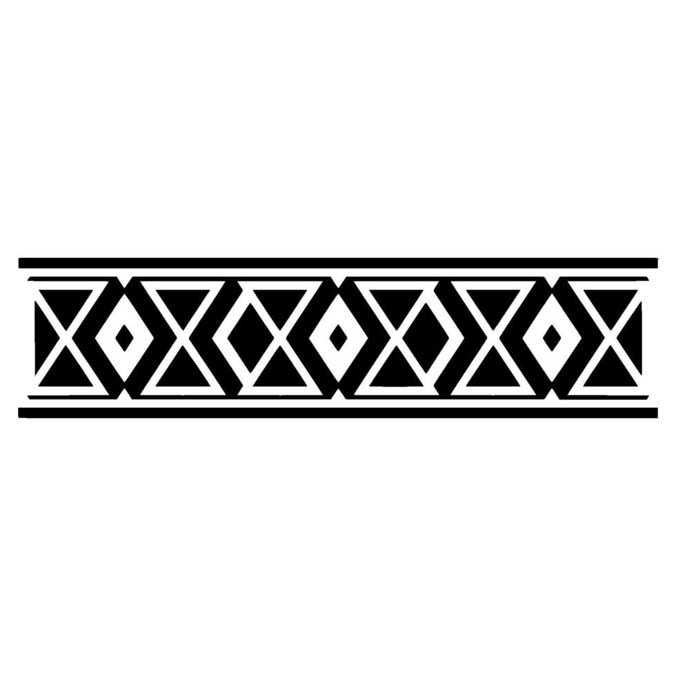 Geometric Tribal Border, Minimalist, alternate version 78 vector