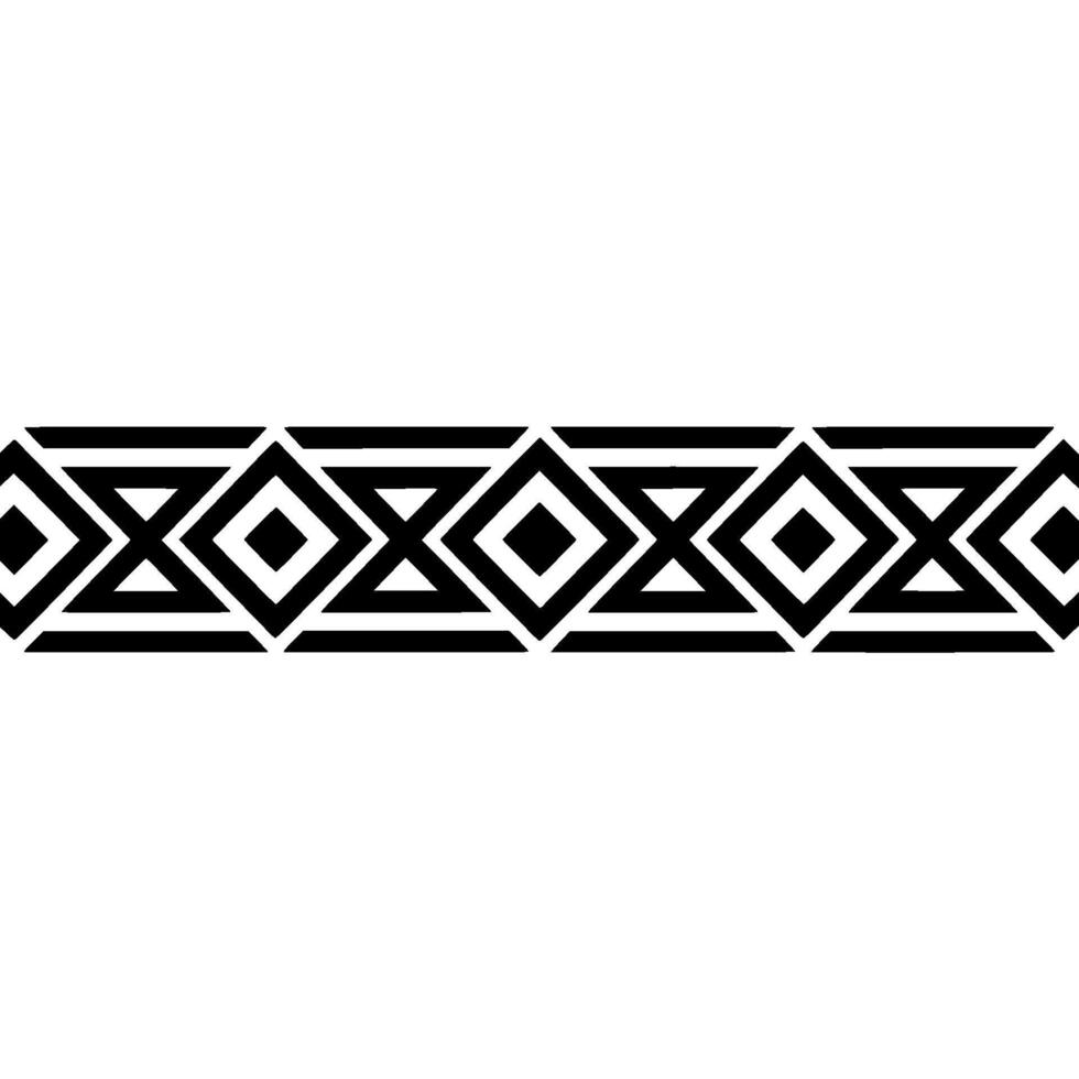 Geometric Border, Minimalist Pattern, Black and White - Minimalism vector