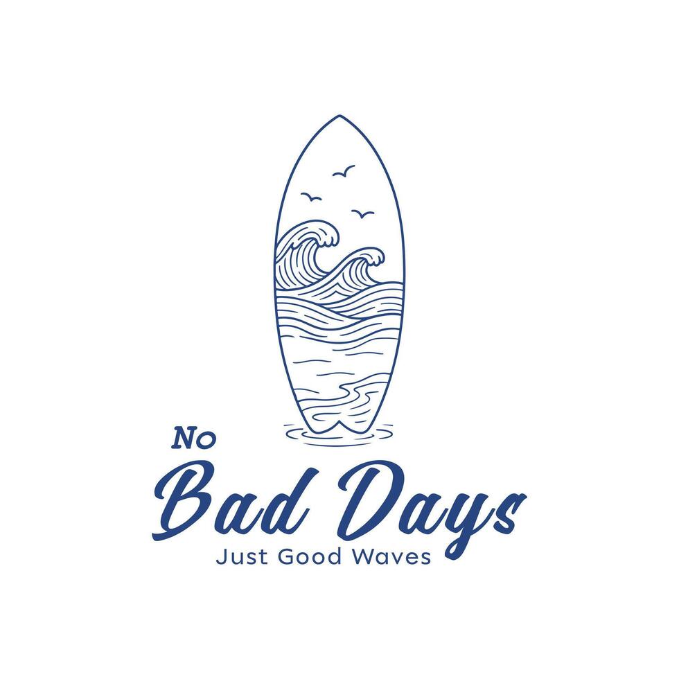 Beach surfboard wave t shirt design vector