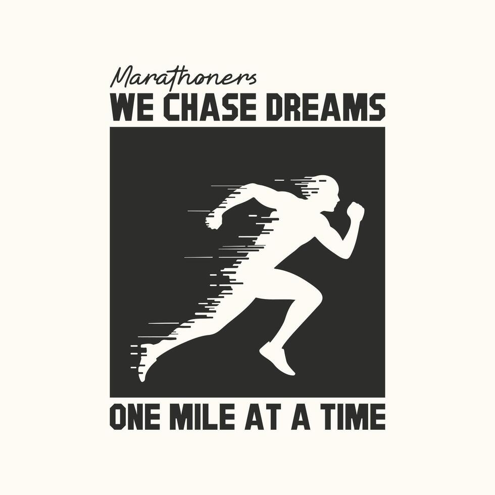 Running marathoners t shirt design vector
