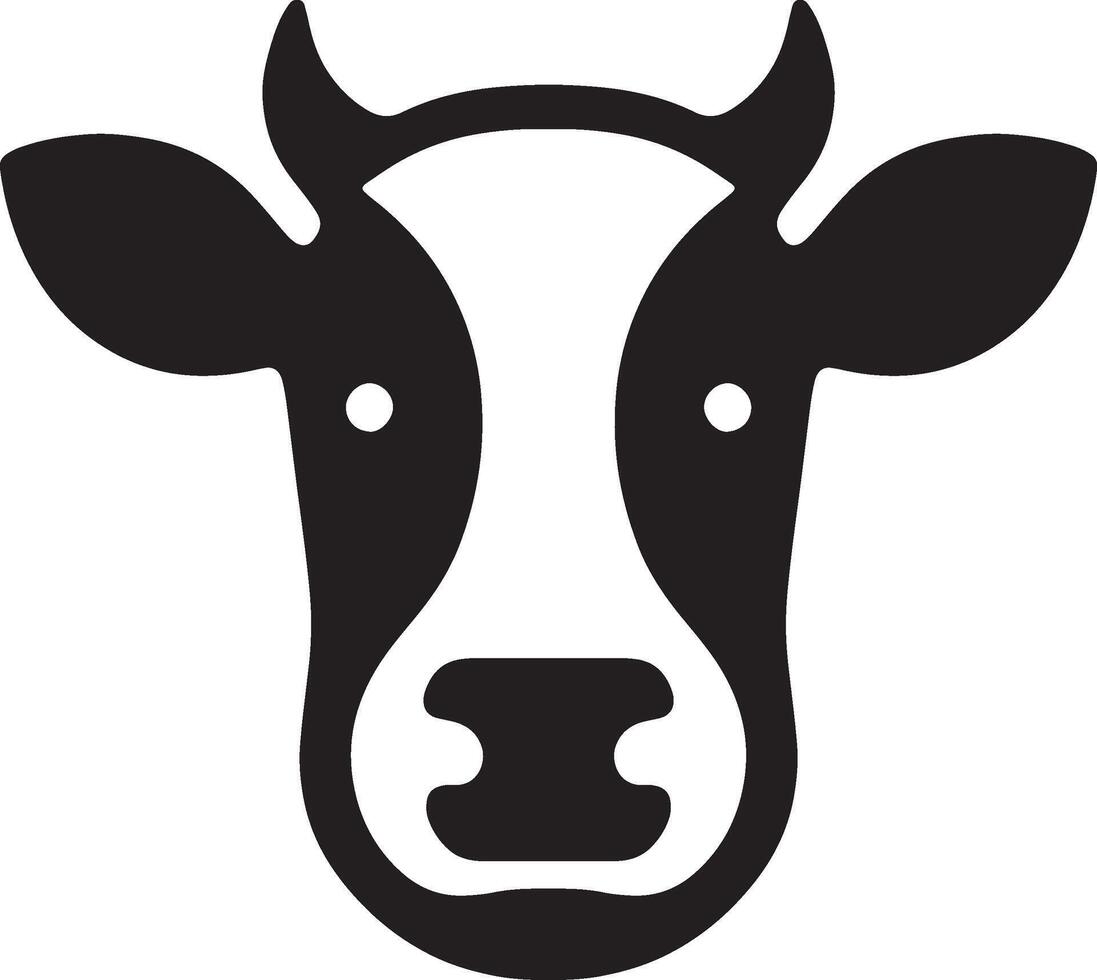 A cow head icon on a white background vector