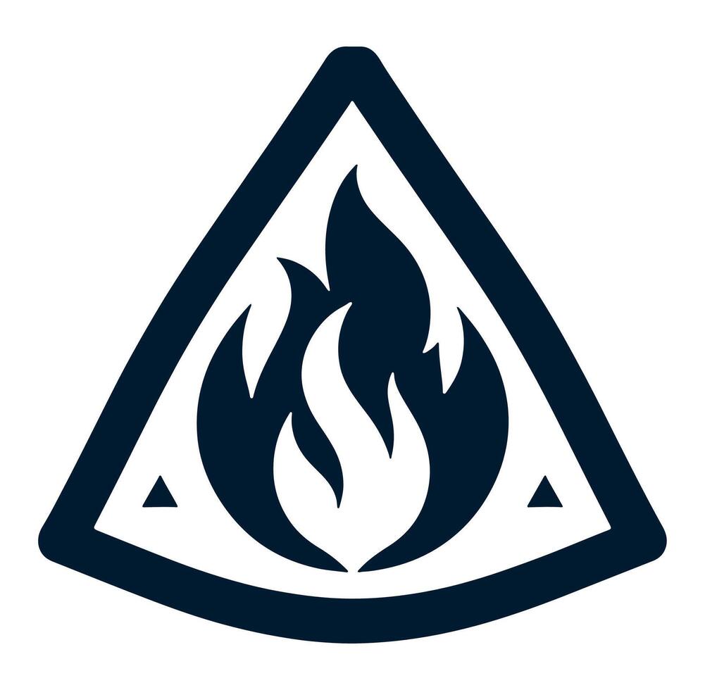 Fire hazard icon, illustration vector