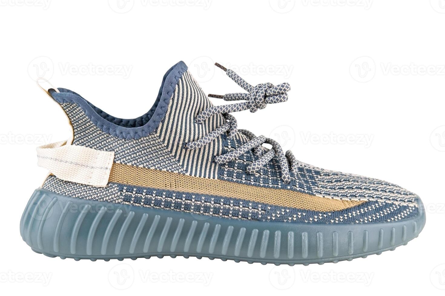 gray sports sneaker isolated on white background photo