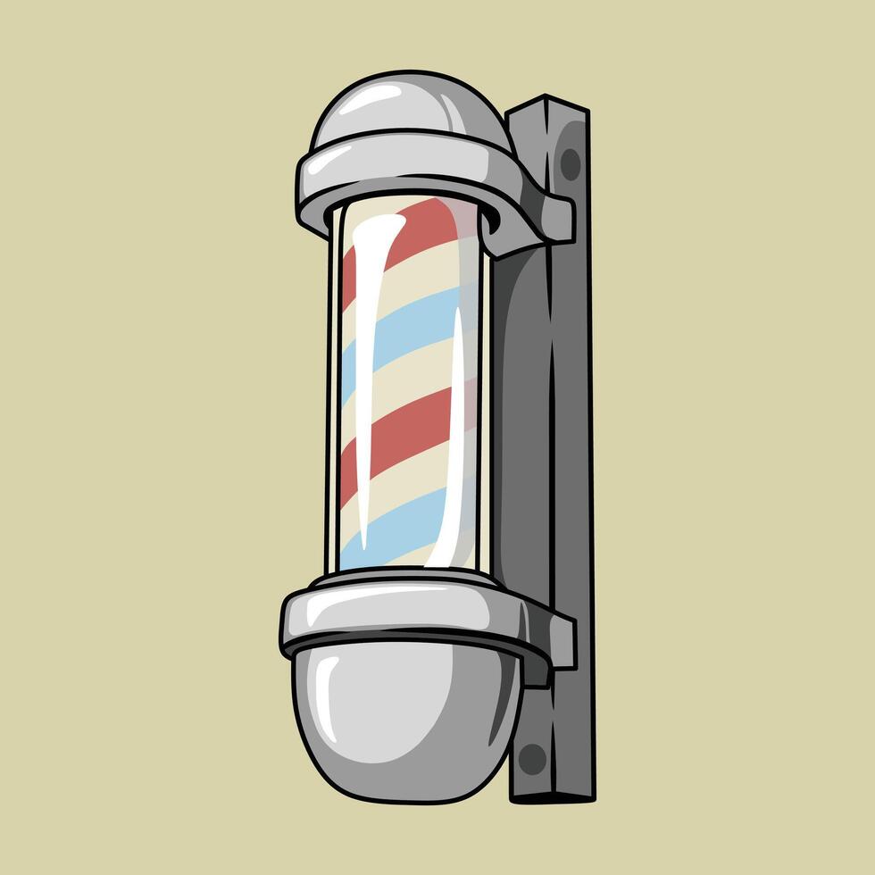 Chrome Classic Barber Pole vector