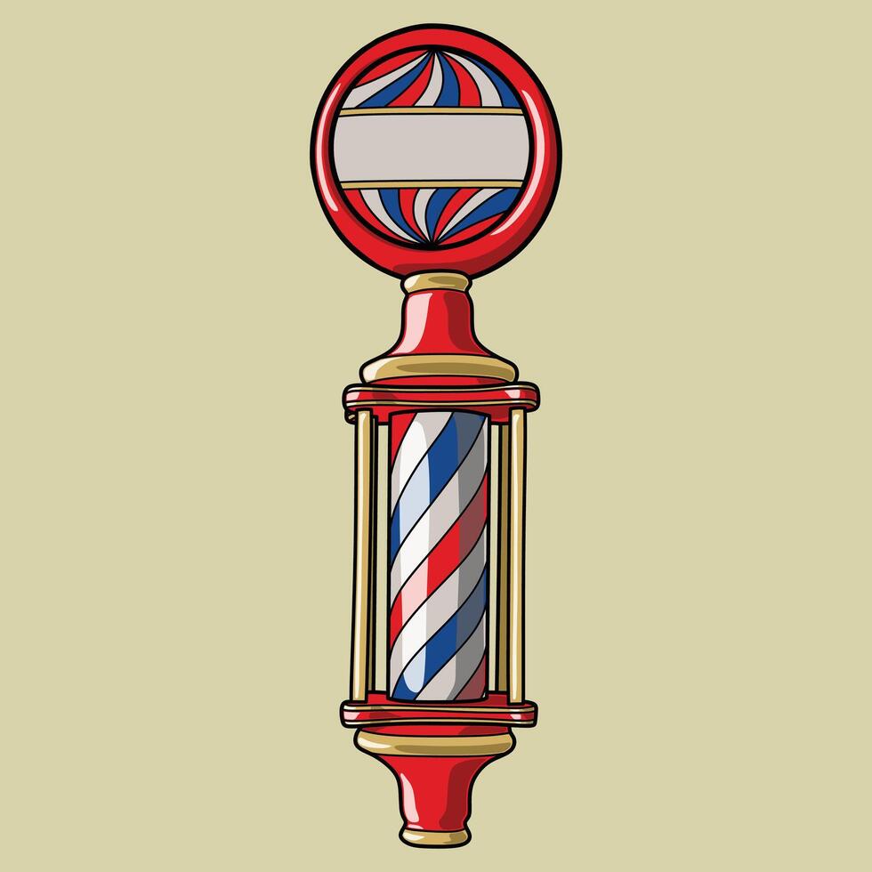 Vintage barber pole vector