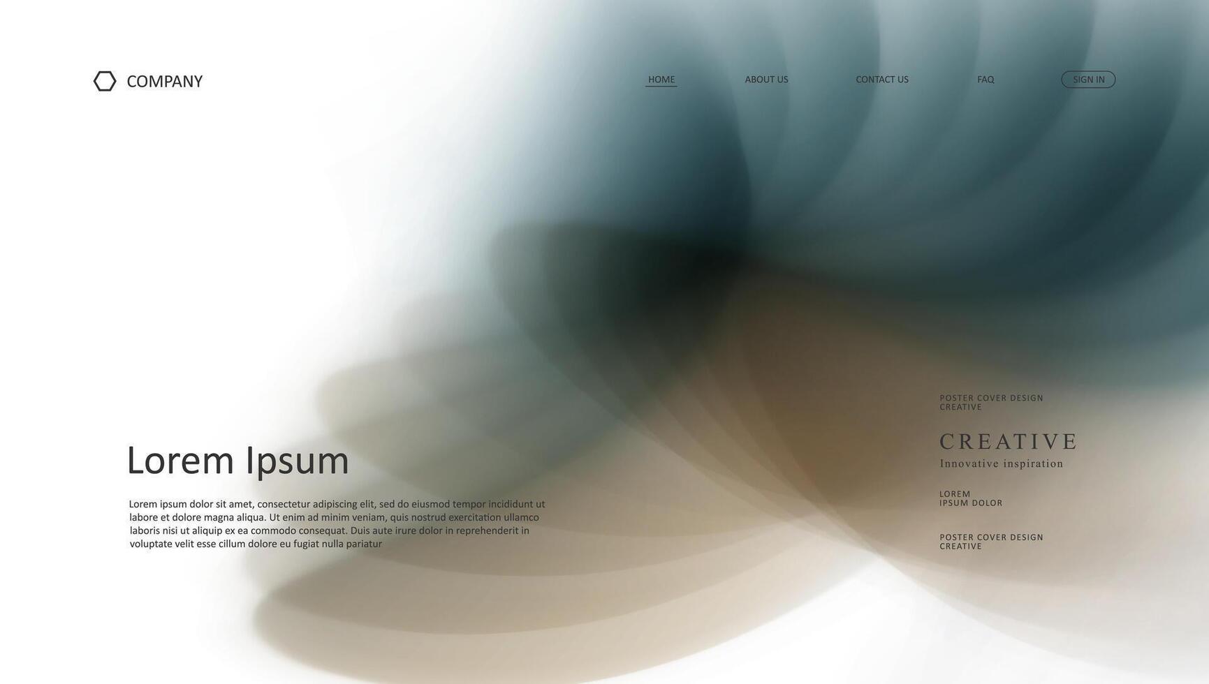landing webpage design vector