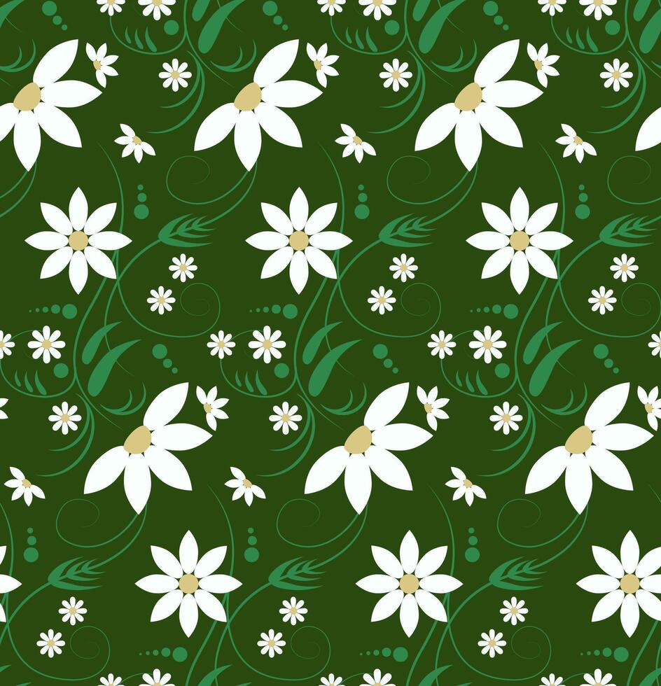 pattern with daisies vector