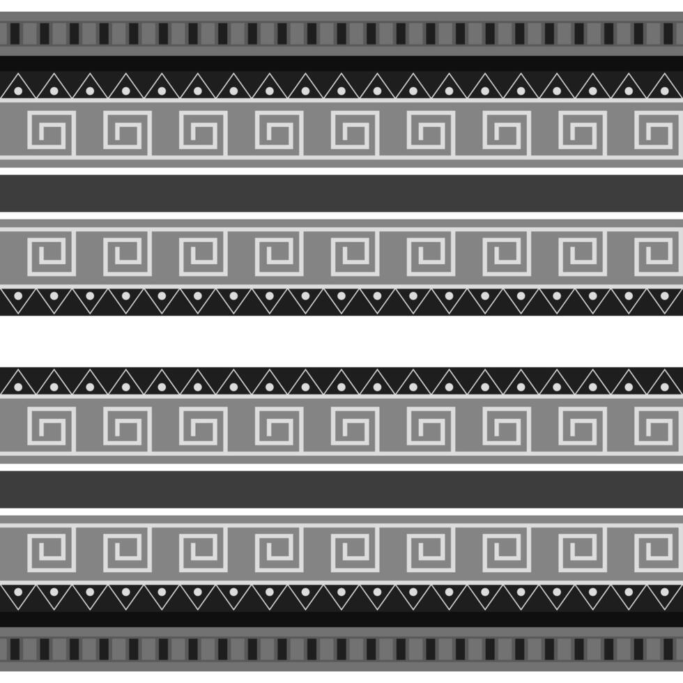 black and white ethnic pattern vector