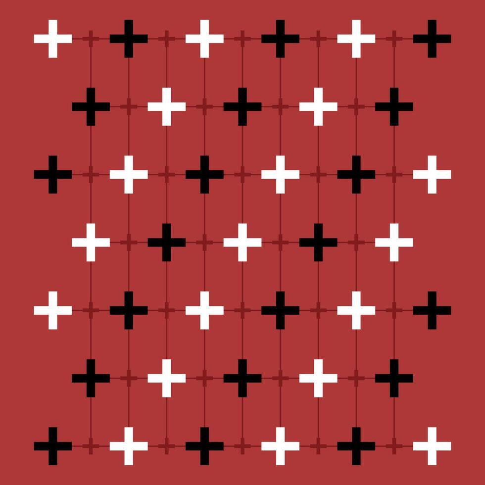 Red background with gothic crosses vector