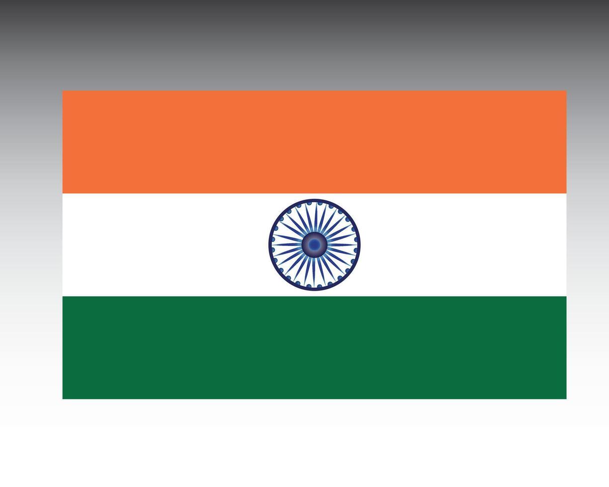 Indian national flag with Ashoka Chakra vector