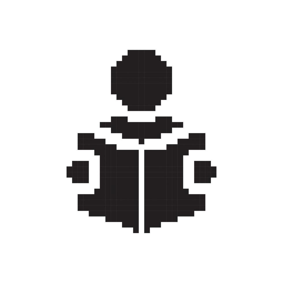 pixel art reading book icon vector