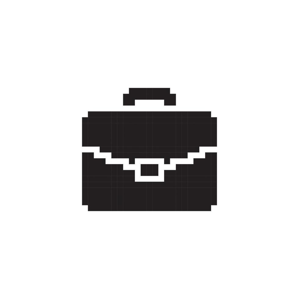 suitcase pixel art, vector