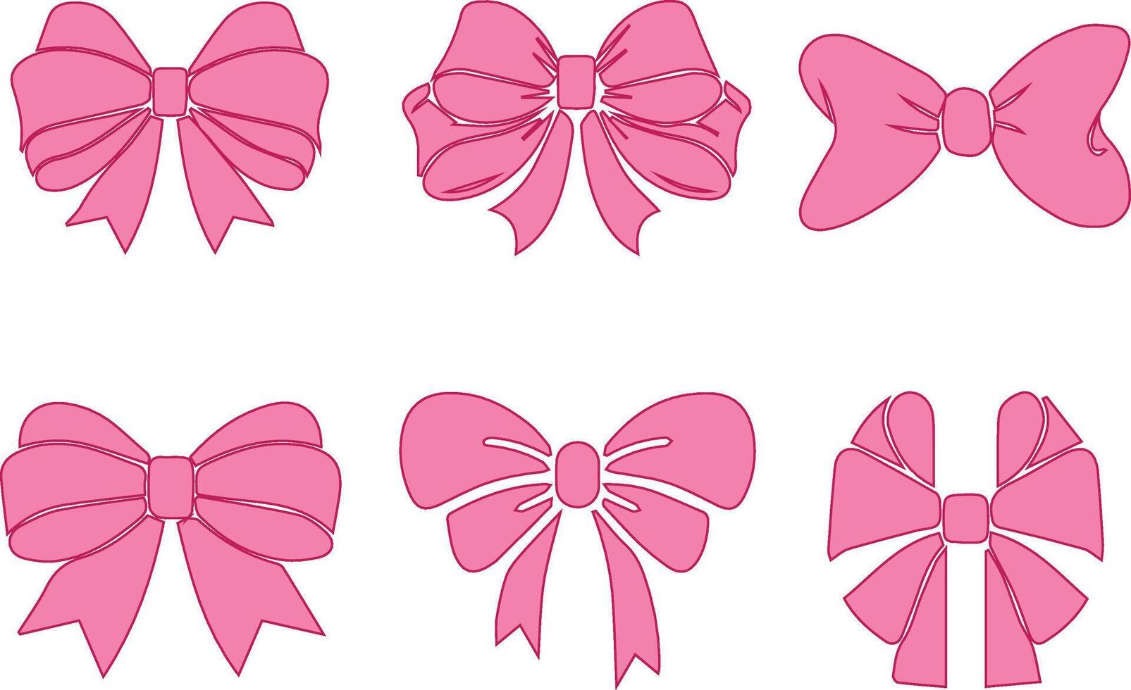 Beautiful bows elements collection vector